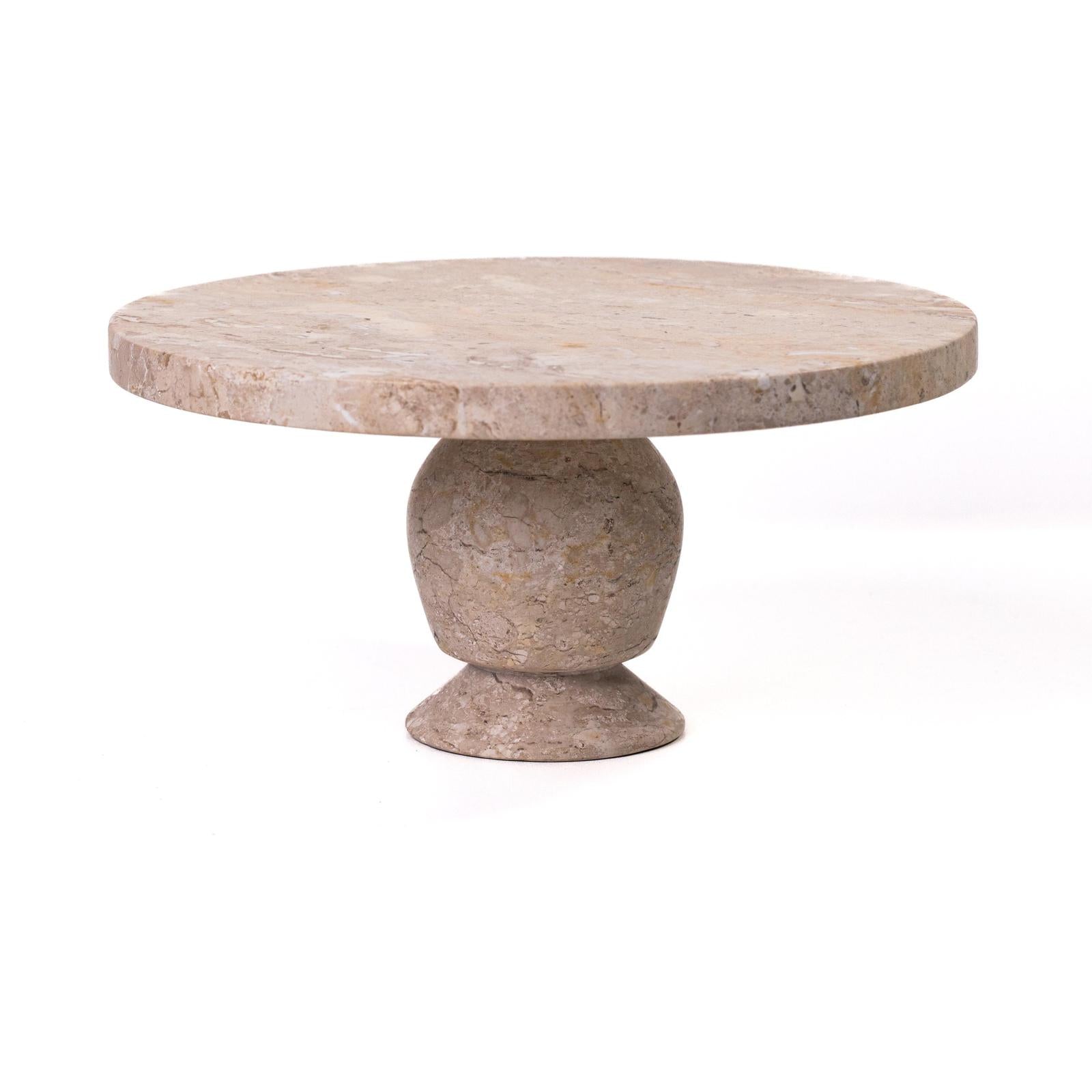 TOV Furniture Natural Travertine Cake Stand