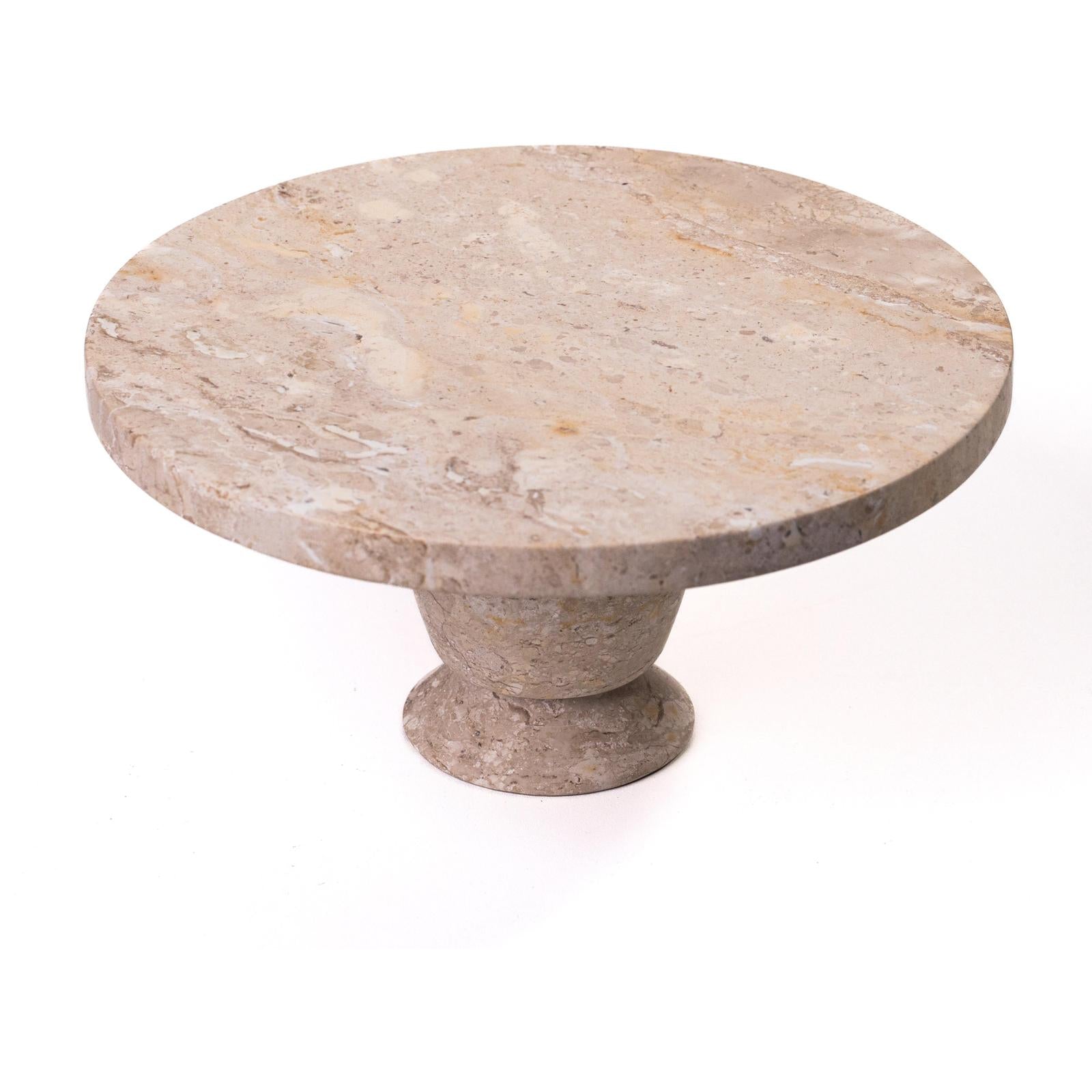 TOV Furniture Natural Travertine Cake Stand