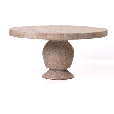 TOV Furniture Natural Travertine Cake Stand