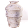 TOV Furniture Visha Scalloped Distressed Cream Terracotta Decorative Vase