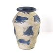 TOV Furniture Visha Cream and Blue Terracotta Decorative Vase