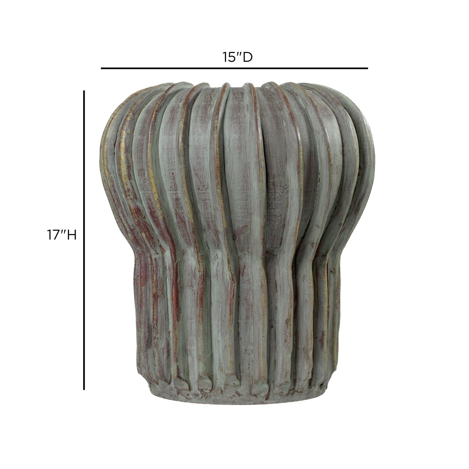 TOV Furniture Visha Grey Green Terracotta Decorative Vase