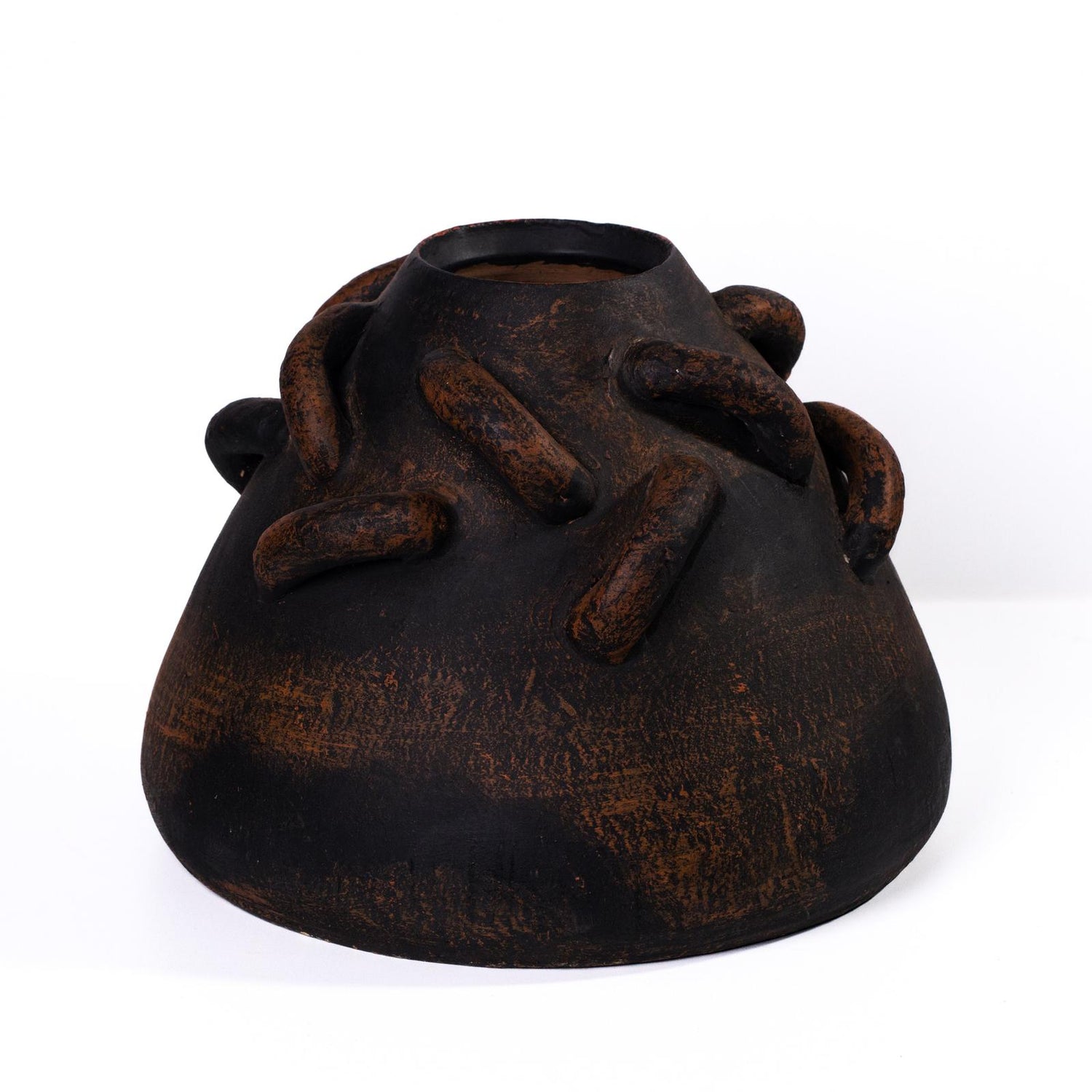 TOV Furniture Visha Roped Dark Terracotta Decorative Vase