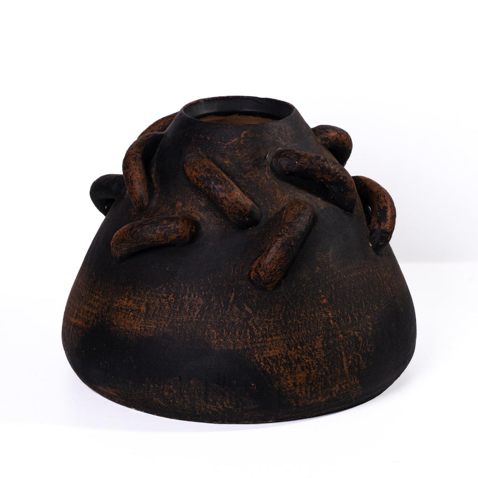 TOV Furniture Visha Roped Dark Terracotta Decorative Vase