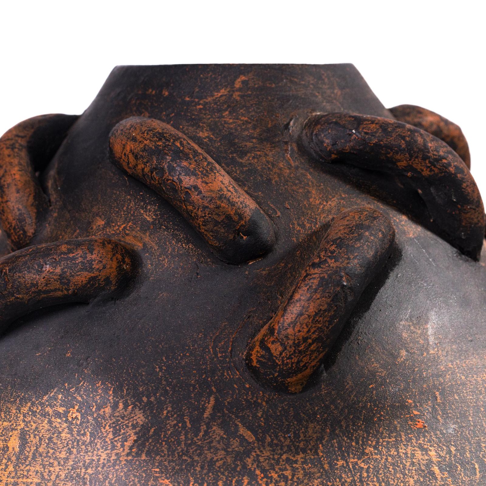 TOV Furniture Visha Roped Dark Terracotta Decorative Vase