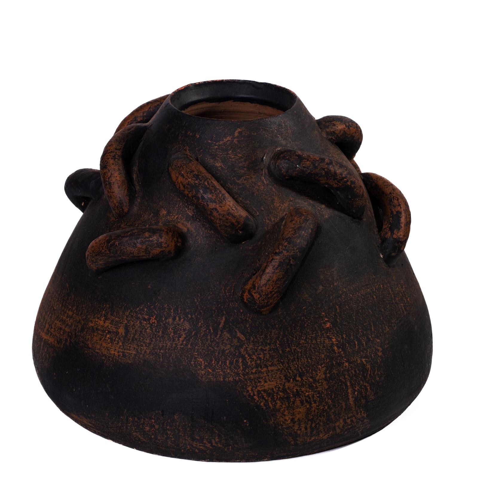 TOV Furniture Visha Roped Dark Terracotta Decorative Vase