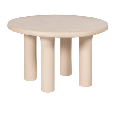 TOV Furniture Barbara Cream Textured Indoor / Outdoor Round Dining Table
