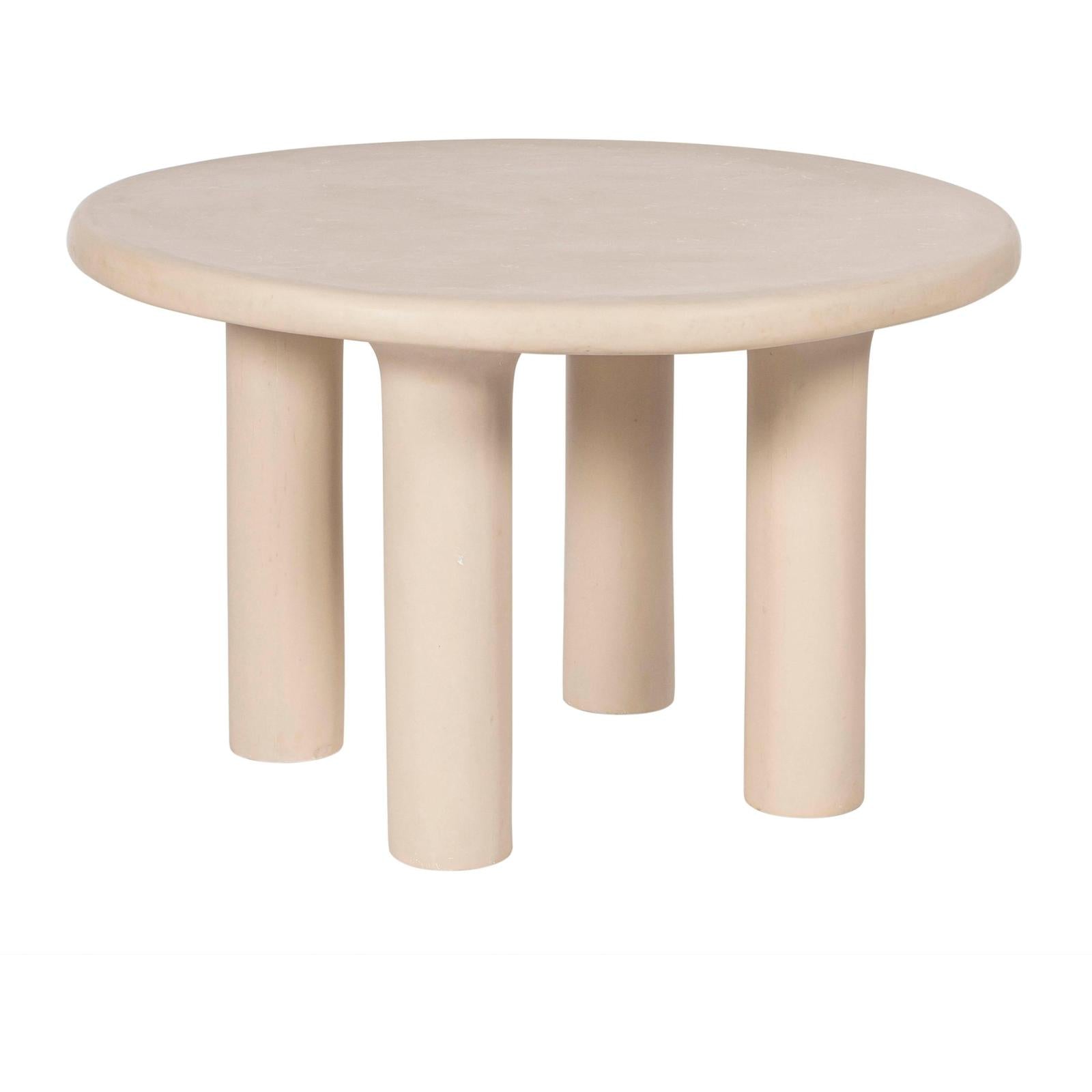 TOV Furniture Barbara Cream Textured Indoor / Outdoor Round Dining Table