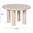 TOV Furniture Barbara Cream Textured Indoor / Outdoor Round Dining Table