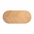 TOV Furniture Caren Natural Rattan and Glass Oval Dining Table