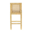 TOV Furniture Amara Rattan & Cream Contract-Grade Linen Counter Stool