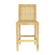 TOV Furniture Amara Rattan & Cream Contract-Grade Linen Counter Stool
