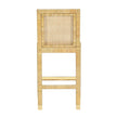 TOV Furniture Amara Rattan & Cream Contract-Grade Linen Counter Stool