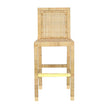 TOV Furniture Amara Rattan & Cream Contract-Grade Linen Bar Stool