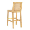 TOV Furniture Amara Rattan & Cream Contract-Grade Linen Bar Stool
