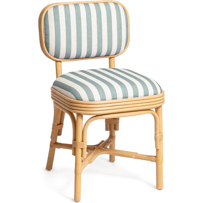 TOV Furniture Dorine Striped Performance Linen & Rattan Dining Chair