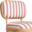 TOV Furniture Dorine Striped Performance Linen & Rattan Dining Chair