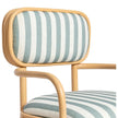 TOV Furniture Dorine Striped Performance Linen & Rattan Dining Armchair
