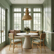 TOV Furniture Dorine Striped Performance Linen & Rattan Dining Armchair
