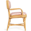TOV Furniture Dorine Striped Performance Linen & Rattan Dining Armchair