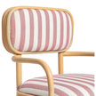 TOV Furniture Dorine Striped Performance Linen & Rattan Dining Armchair
