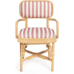 TOV Furniture Dorine Striped Performance Linen & Rattan Dining Armchair