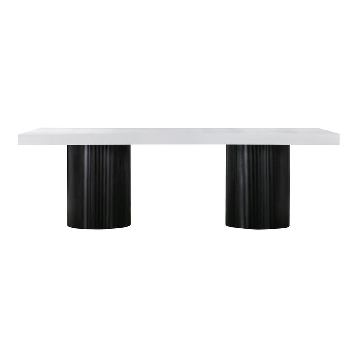 TOV Furniture Nova White Lacquer Dining Table