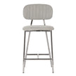 TOV Furniture Ariana Grey Counter Stool - Silver Legs Set of 2