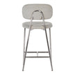 TOV Furniture Ariana Grey Counter Stool - Silver Legs Set of 2