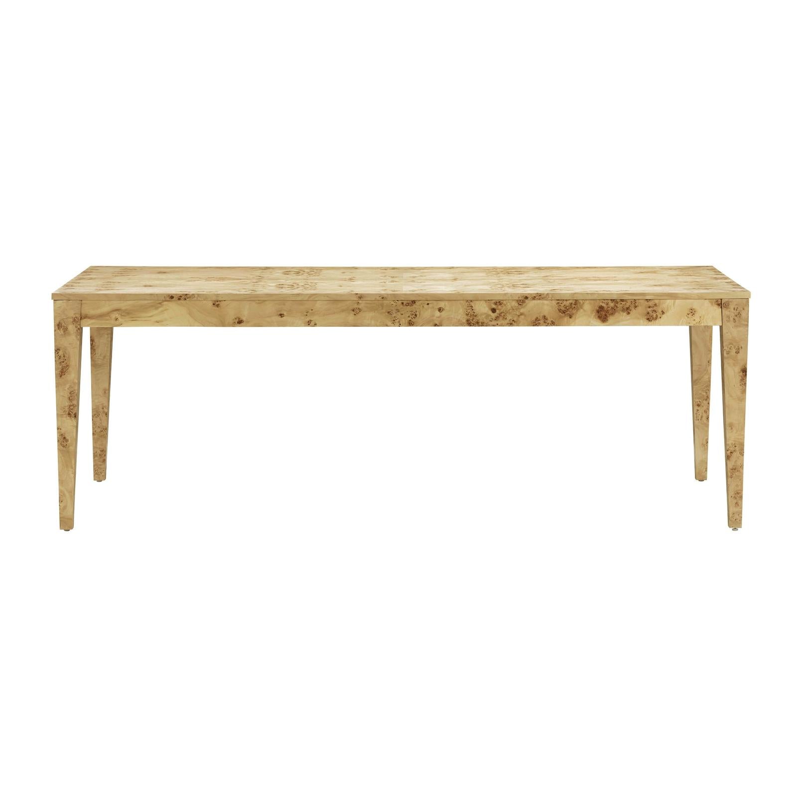 TOV Furniture Brandyss Natural Burl Rectangular Dining Table