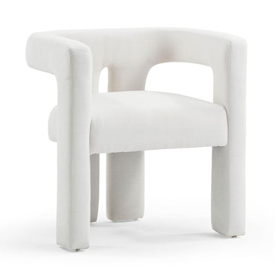 TOV Furniture Sloane Bone White Recycled Fabric Chair