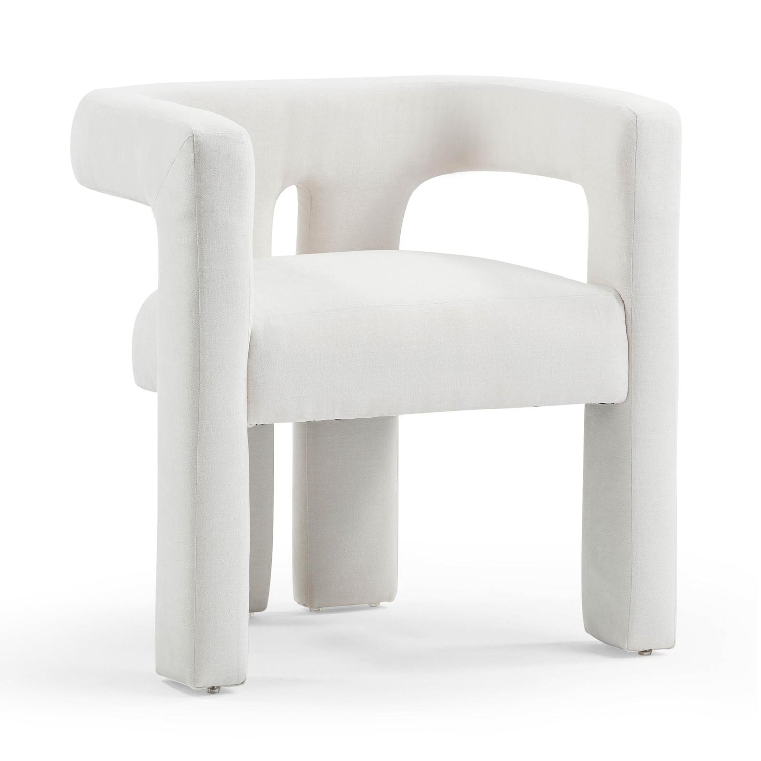 TOV Furniture Sloane Bone White Recycled Fabric Chair