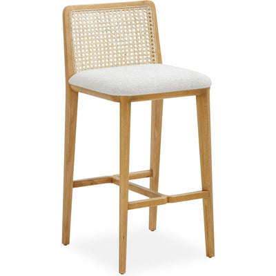 TOV Furniture Gerri Performance Tweed and Rattan Counter Stool