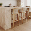 TOV Furniture Gerri Performance Tweed and Rattan Counter Stool