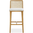 TOV Furniture Gerri Performance Tweed and Rattan Counter Stool