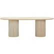 TOV Furniture Brut Concrete Patterned Indoor/Outdoor Oval Dining Table