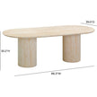 TOV Furniture Brut Concrete Patterned Indoor/Outdoor Oval Dining Table