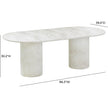 TOV Furniture Brut Concrete Patterned Indoor/Outdoor Oval Dining Table