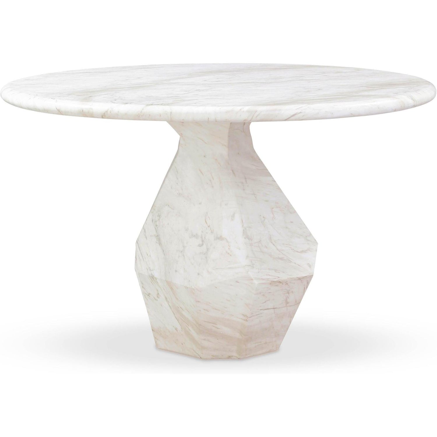 TOV Furniture Esme Faux Marble Indoor / Outdoor Round Dining Table