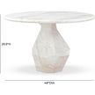 TOV Furniture Esme Faux Marble Indoor / Outdoor Round Dining Table