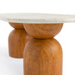 TOV Furniture Cynthia Faux Travertine Concrete Indoor / Outdoor Dining Table