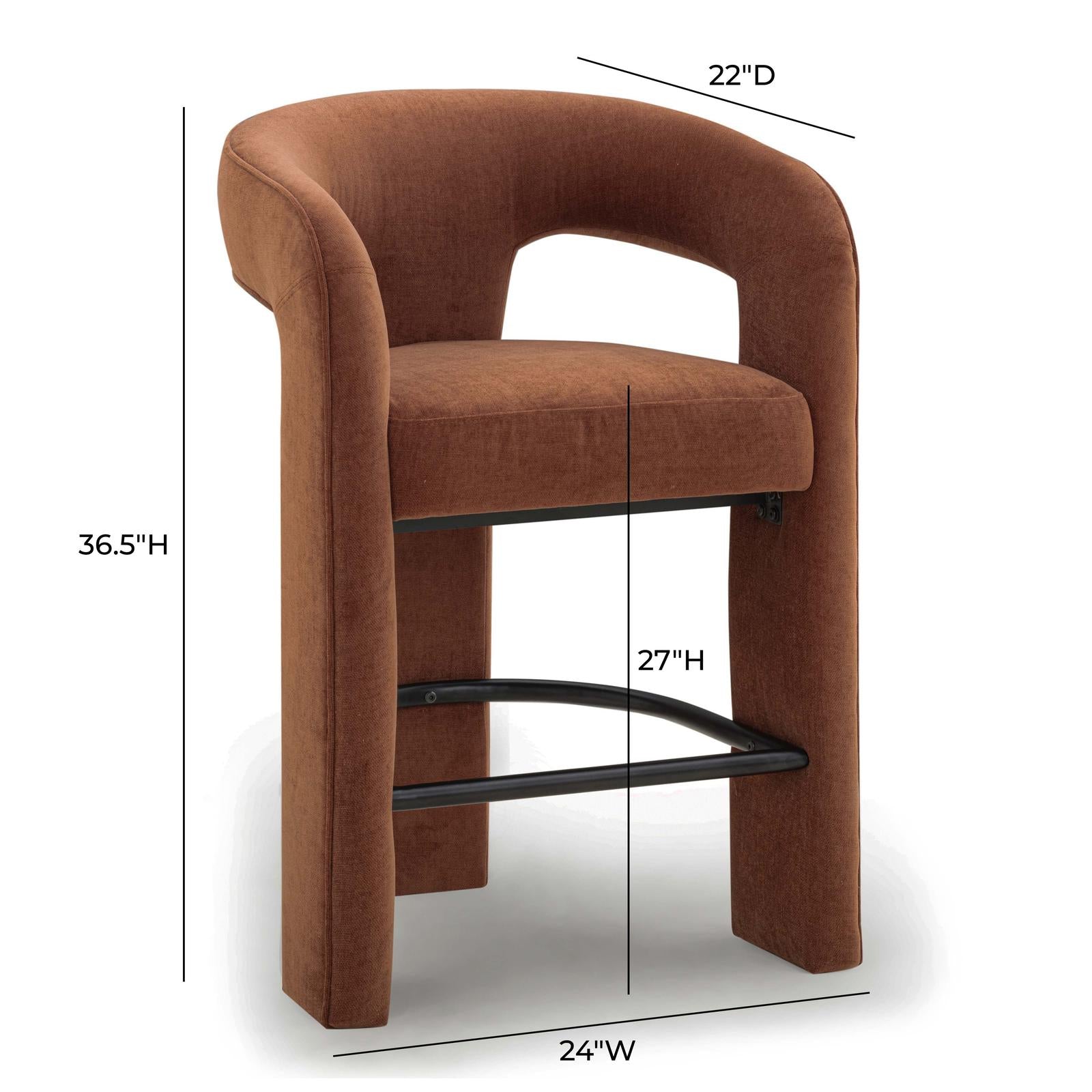 TOV Furniture Malone Performance Chenille Counter Stool