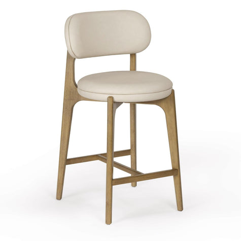 TOV Furniture Carnation Cream Performance Vegan Leather Counter Stool
