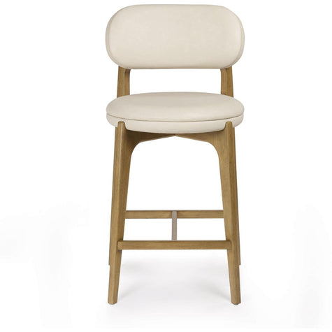 TOV Furniture Carnation Cream Performance Vegan Leather Counter Stool