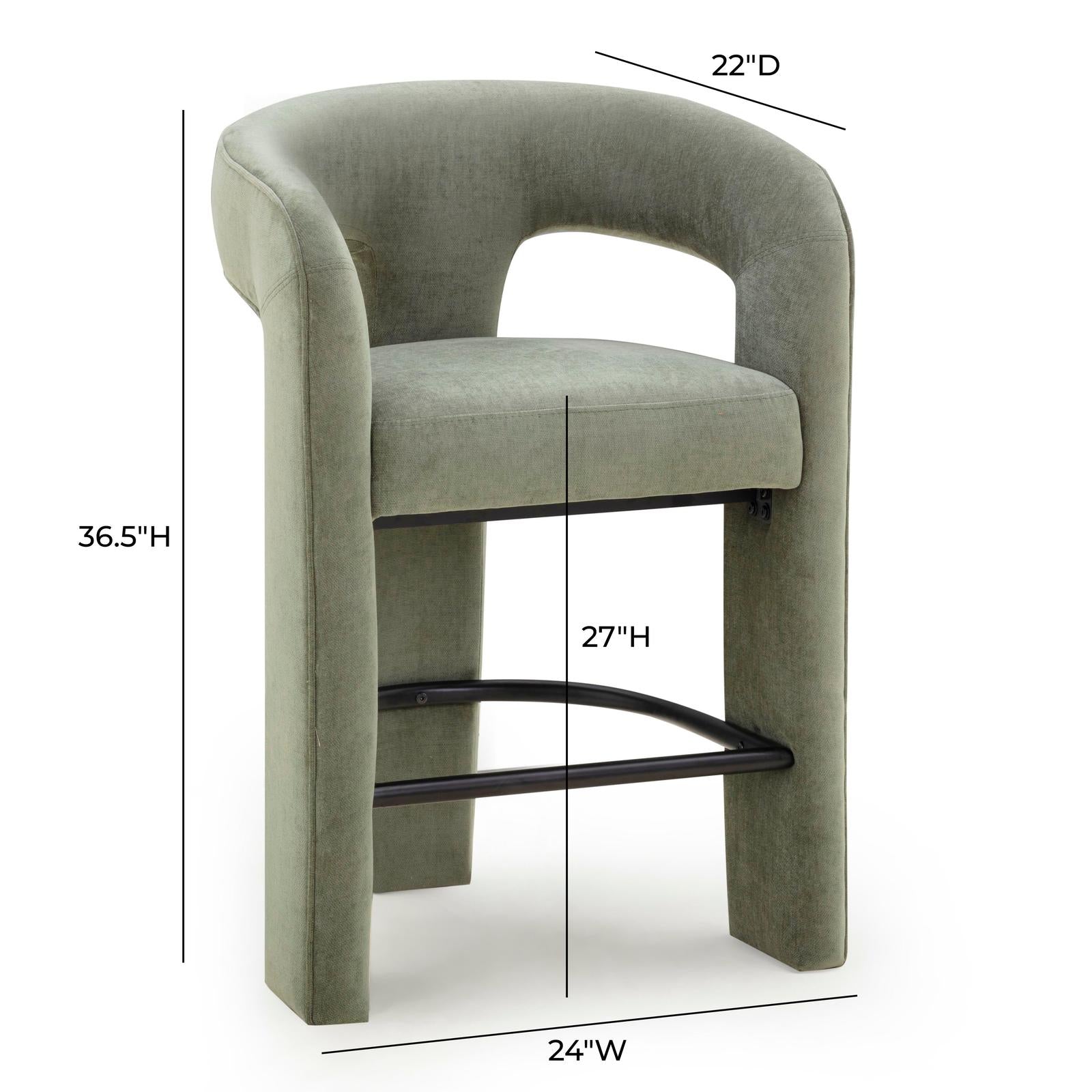 TOV Furniture Malone Performance Chenille Counter Stool