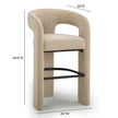 TOV Furniture Malone Performance Chenille Bar Stool