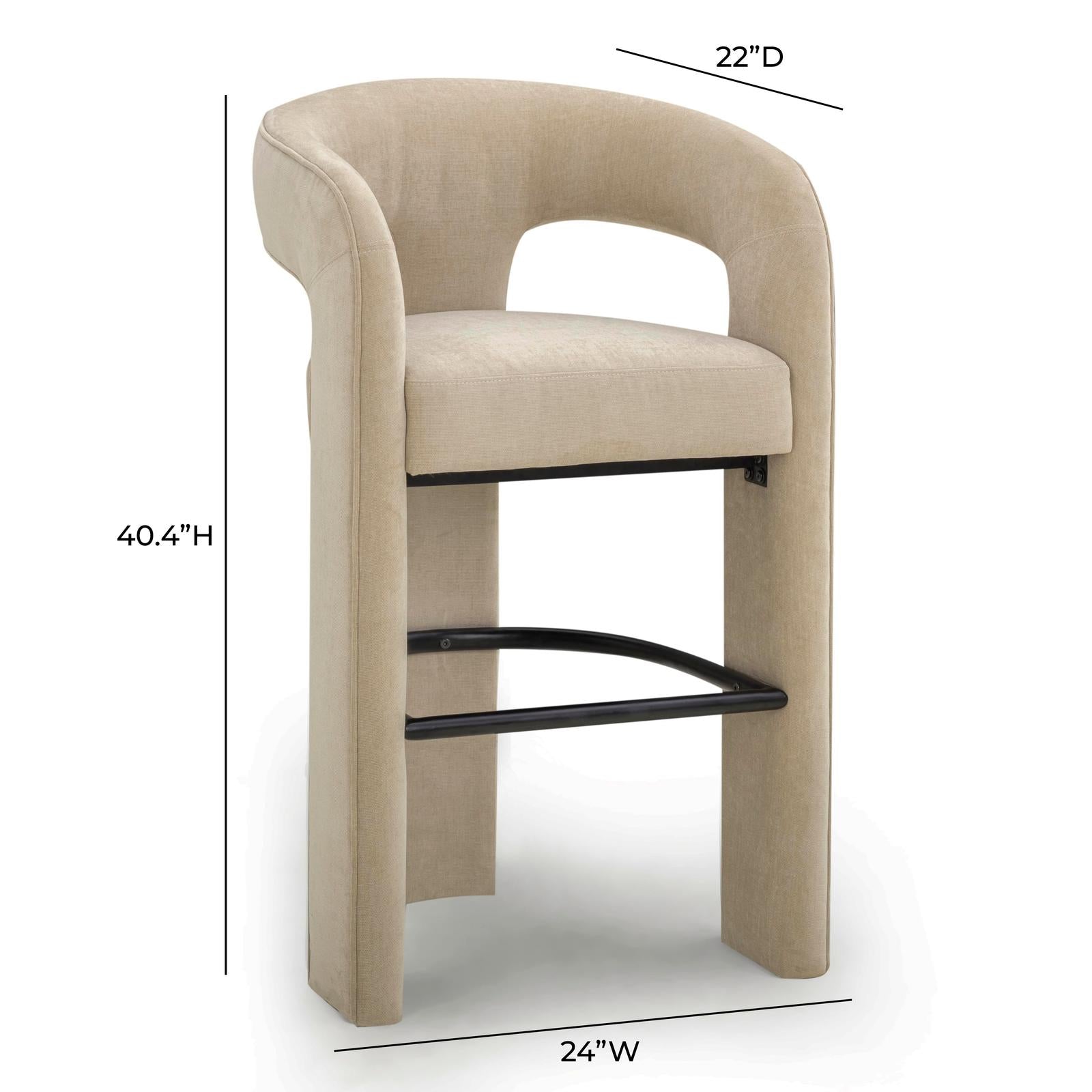 TOV Furniture Malone Performance Chenille Bar Stool