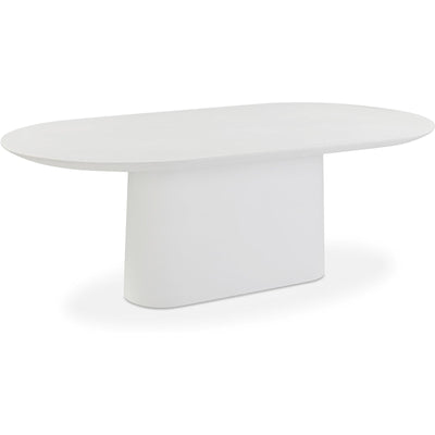 TOV Furniture Nara Pure White Indoor/Outdoor Concrete Dining Table