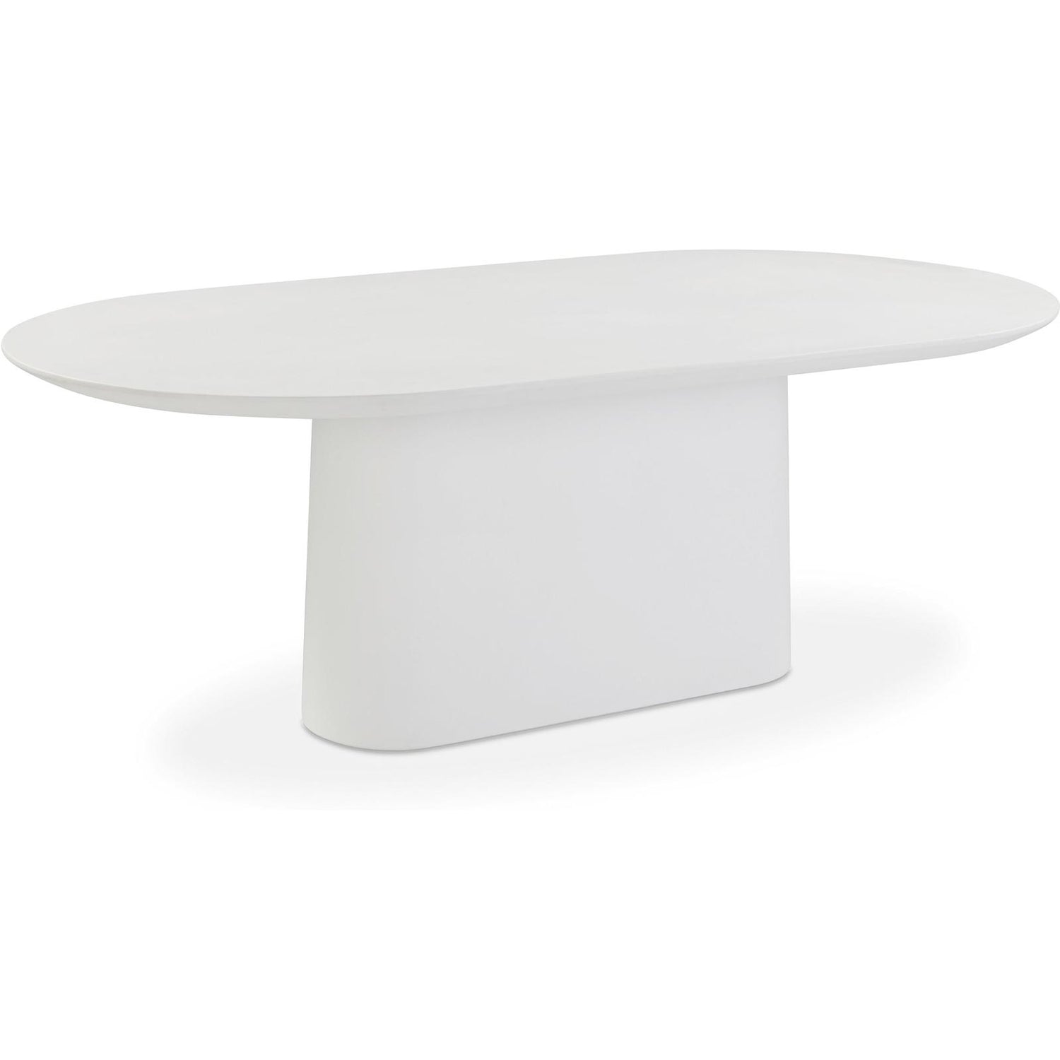 TOV Furniture Nara Pure White Indoor/Outdoor Concrete Dining Table