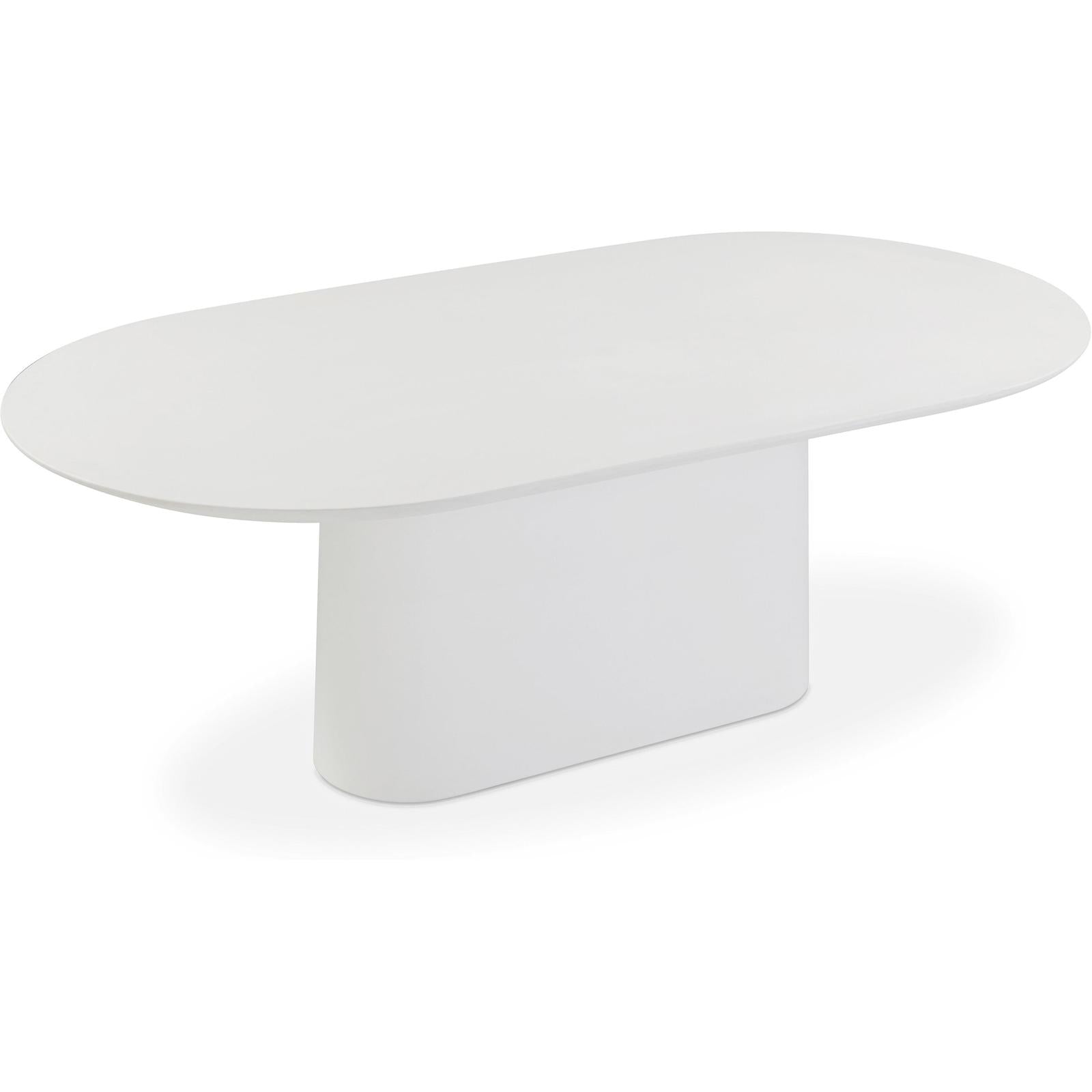 TOV Furniture Nara Pure White Indoor/Outdoor Concrete Dining Table